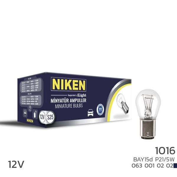 Niken 1016 Ampul Şaşı Tırnak BAY15d P21W/5W 12V 10'lu NIKEN