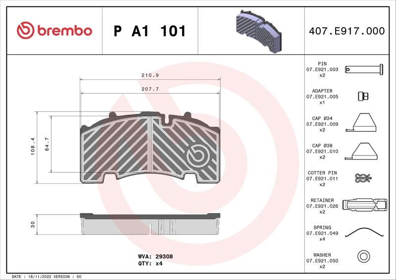 BPW SH Fren Balatası BREMBO