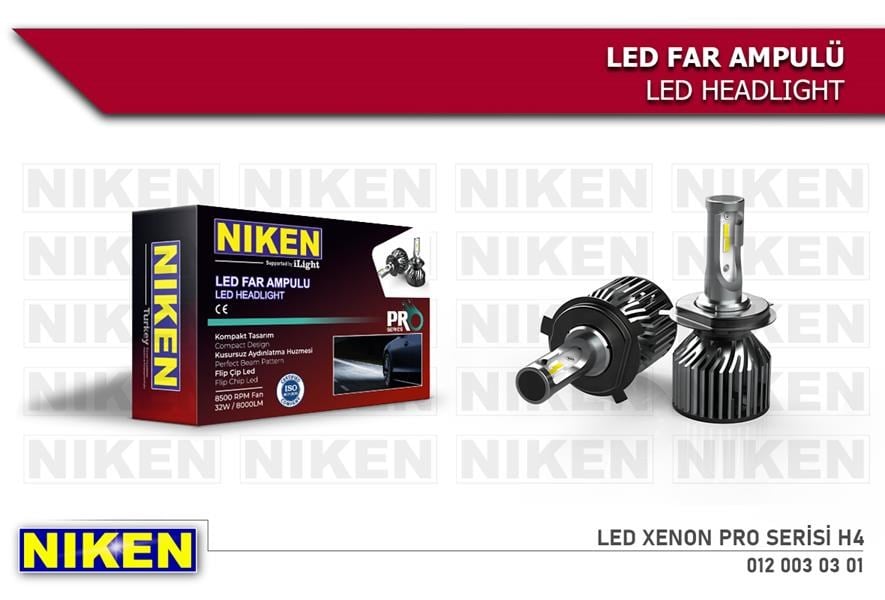 Ampül LED Xenon Pro Serisi H4 NIKEN