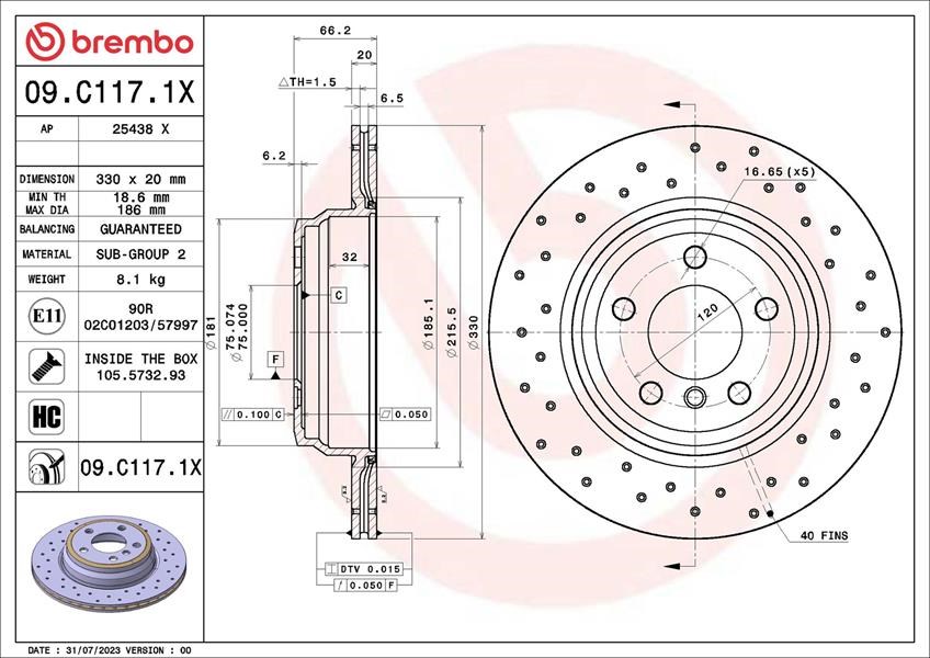 Arka Fren Diski BREMBO