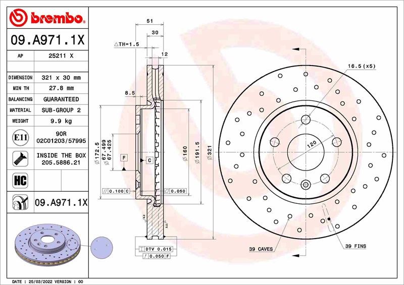 Buick SGM GL8 Fren Diski BREMBO