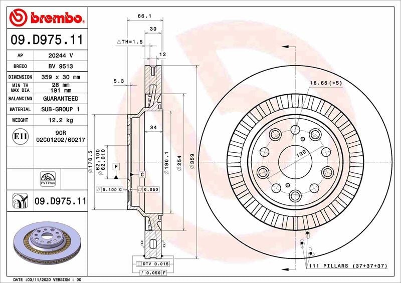 Lexus LC Coupe Ön Fren Diski BREMBO