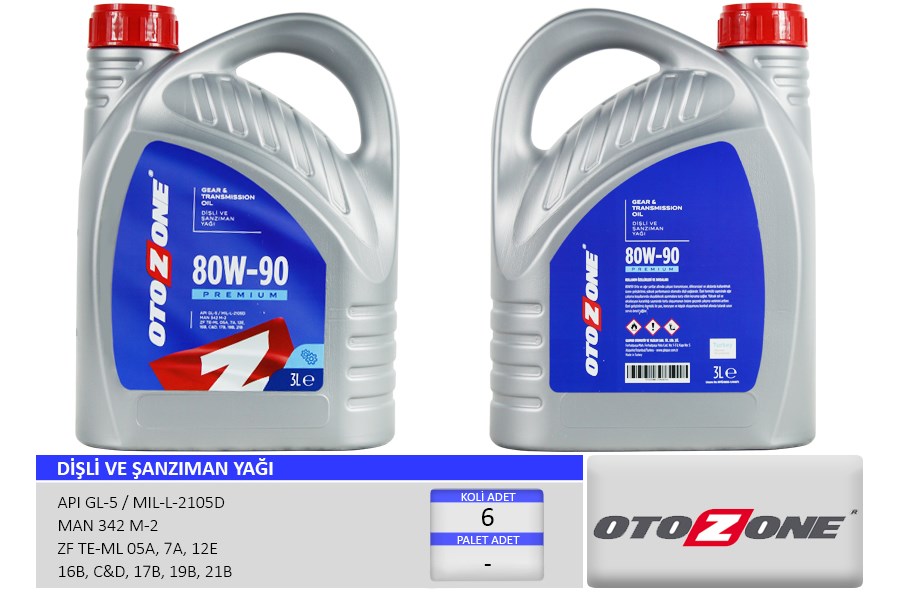 Şanzıman Yağı 80W90 3 LT API GL-5 OTOZONE