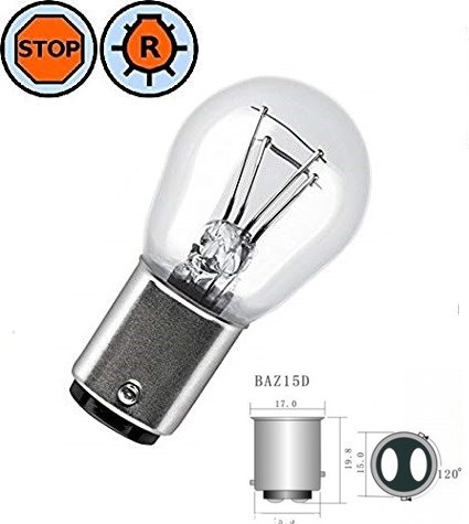 S25 BAZ15D Çapraz Ampul 12V 21/4W FORZA