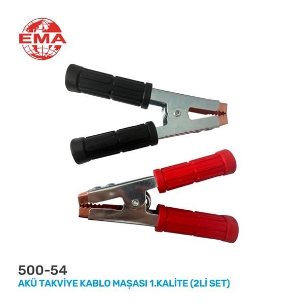 Akü Takviye Kablo Maşası 1. Kalite 2'li Set EMA