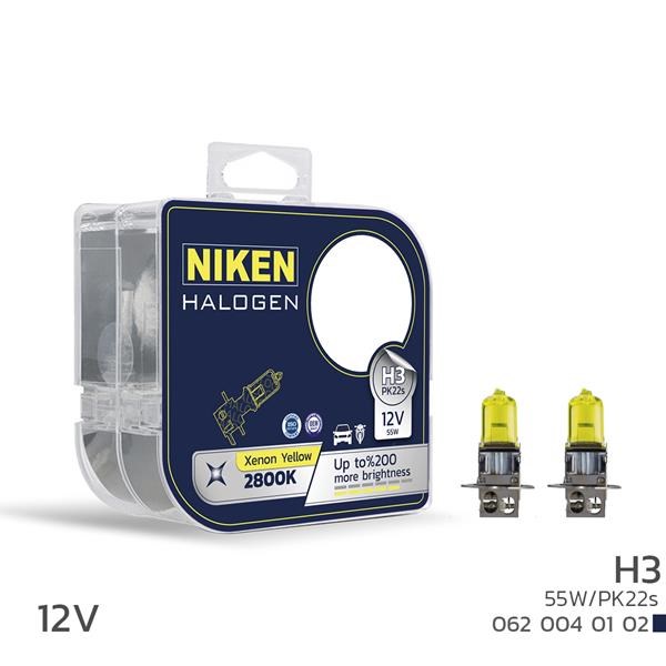 12V H3 55W Sarı Işık Ampul PK22s 2800K NIKEN