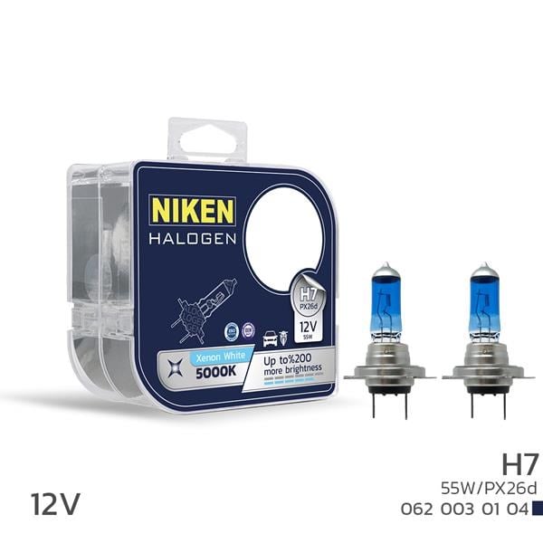 12V H7 55W Beyaz Işık Ampul PX26d 5000K NIKEN