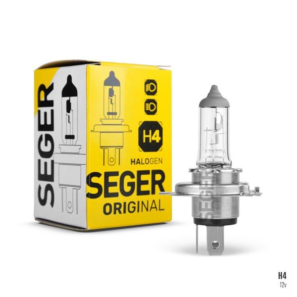 Ampul H4 12V 60/55W P43T Standart Yenileme 3.500K Standart Işık P43 Tırnaklı SEGER