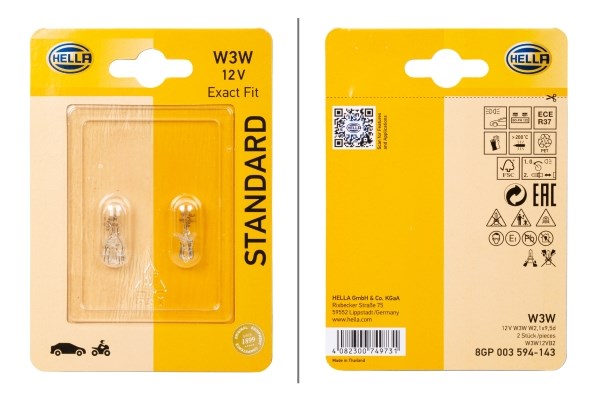 Sinyal Lambası Ampulü Standard 12V Halojen HELLA