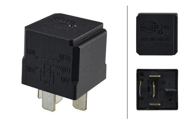 Röle 24V 10/20A 5 Girişli Universal HELLA