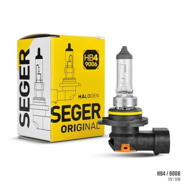 Ampul HB4 9006 12V 51W P22D Standart Yenileme 3.500K Standart Işık SEGER