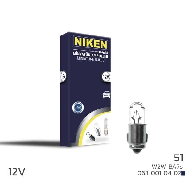 Minyatür Ampul T6.5 W2W BA7s 12V NIKEN