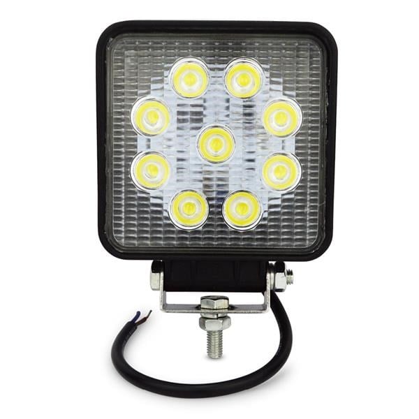 9 LED Kare Projektör Çalışma Lambası 27W FORZA