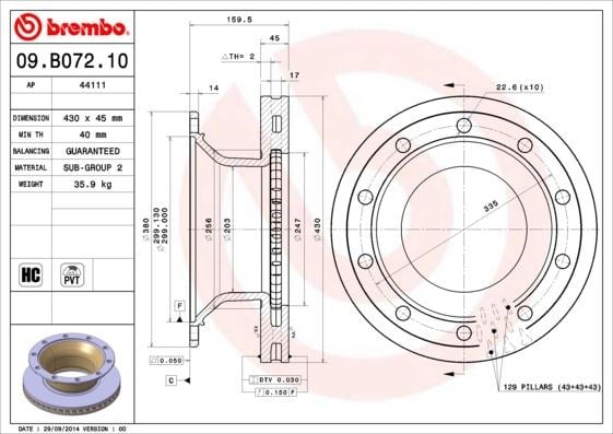 BPW Bergische Achsen Fren Diski BREMBO