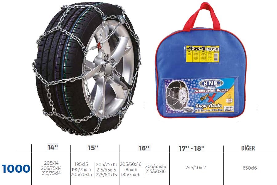 Patinaj Zinciri 4x4 Jeep Minibüs Hafif Ticari Araç KNK