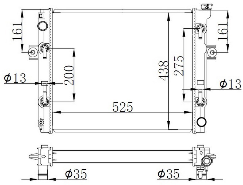 Forklift Motor Su Radyatörü ORIS