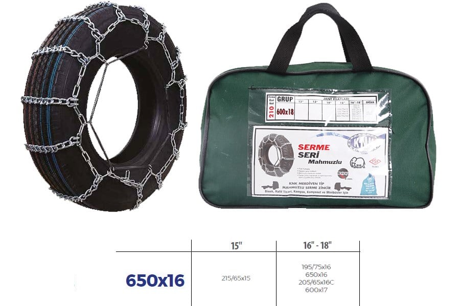 Patinaj Zinciri Minibüs Kamyonet Serme 650x16 KNK