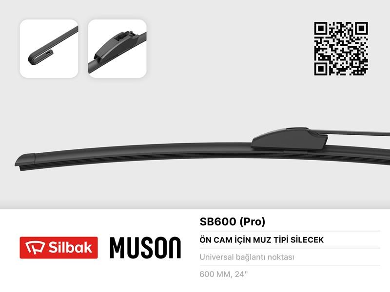 Silecek Süpürgesi Muz Tipi Üniversal 600mm SILBAK