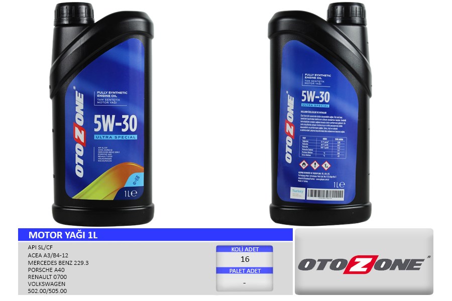 Motor Yağı 5W30 1 LT Ultra Special Tam Sentetik API SL/CF OTOZONE