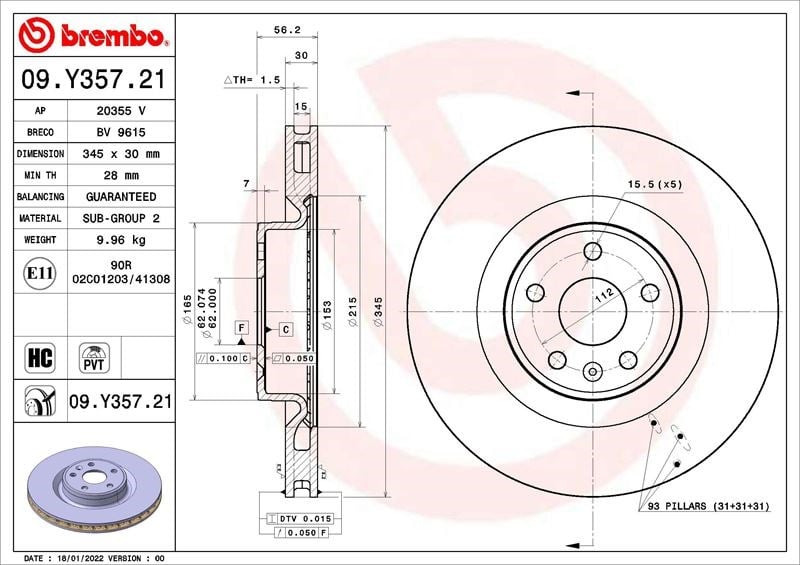 Xpeng P7 Fren Diski BREMBO