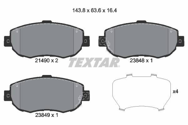 Lexus GS S14 Ön Fren Balatası TEXTAR