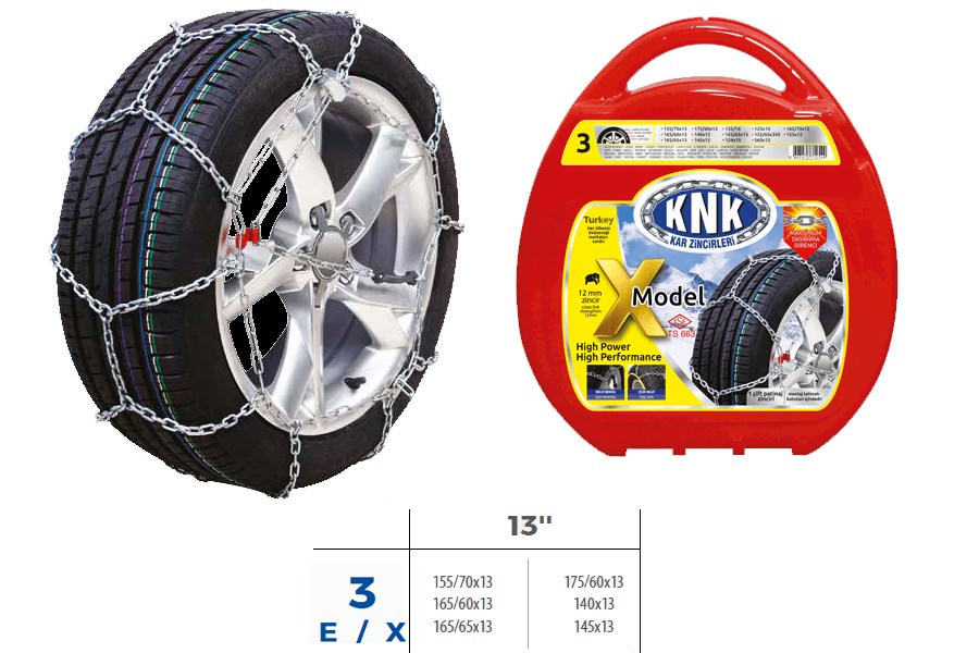 Patinaj Zinciri Takmatik Çapraz 13 Jant KNK