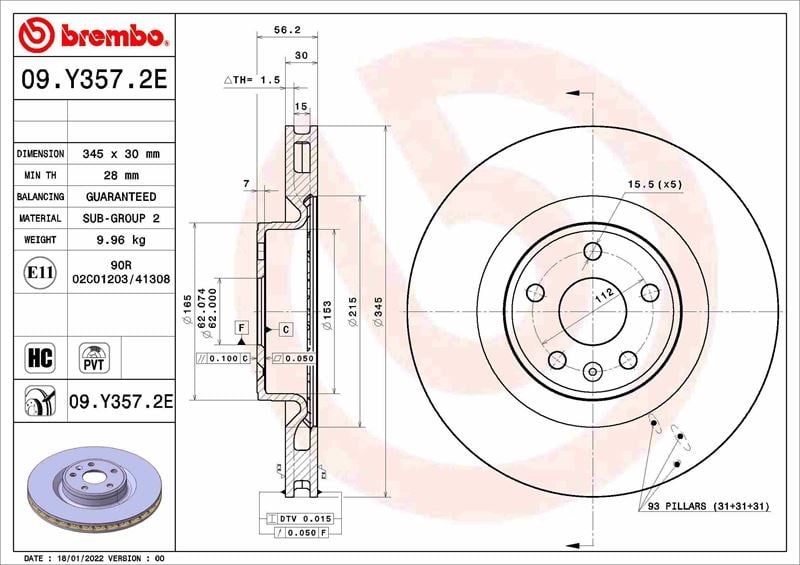 Xpeng P7 Fren Diski BREMBO