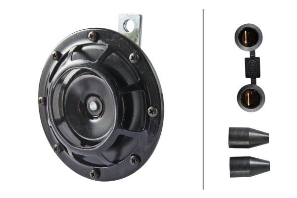 Korna 12V Siyah Elektrikli 500HZ 110DB Yüksek Ses Universal HELLA