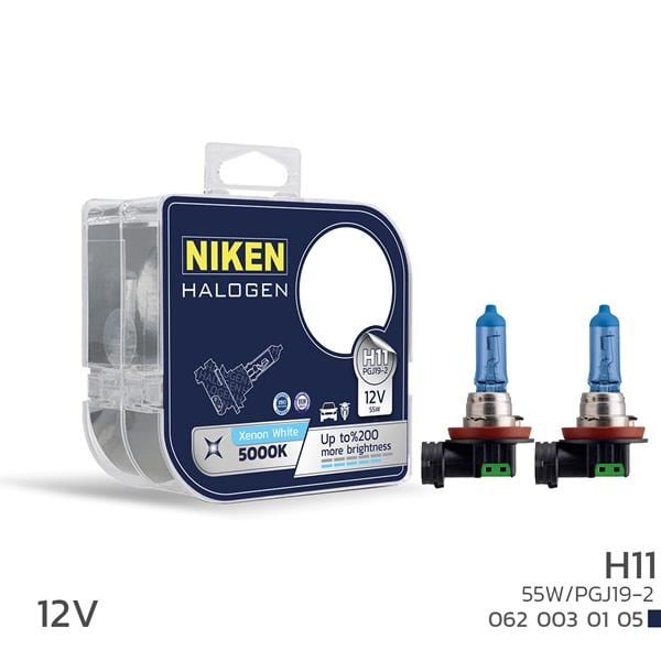 12V H11 55W Beyaz Işık Ampul PG319-2 5000K NIKEN