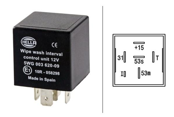 Röle Silme-Yıkama Aralığı 12V 6-Kutuplu Universal HELLA