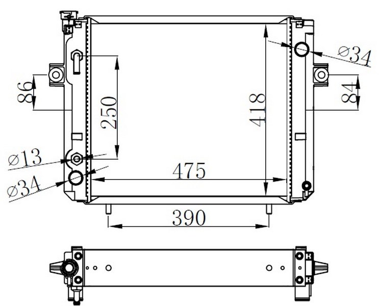 Forklift Motor Su Radyatörü ORIS