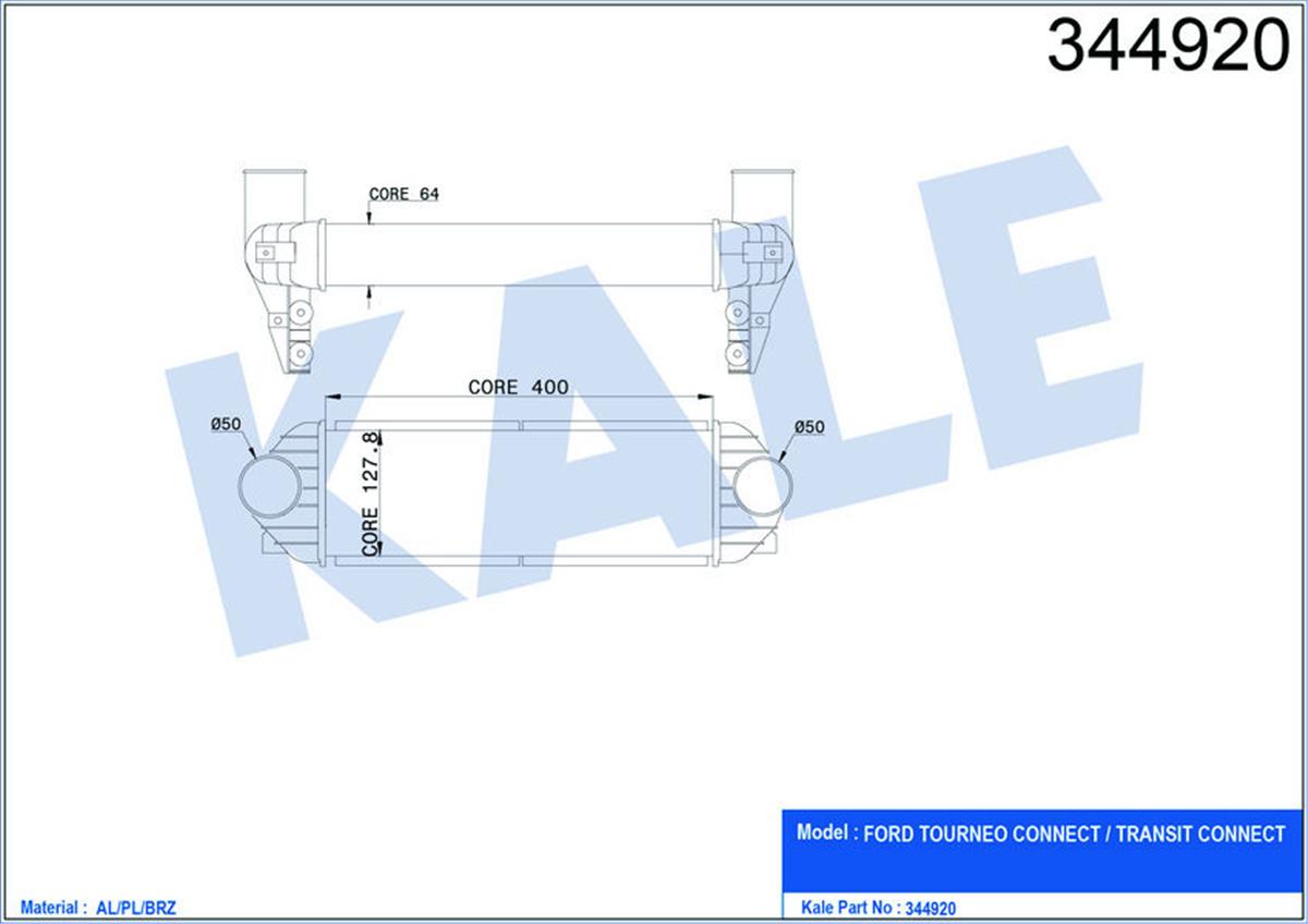 Turbo Radyatöru İntercooler (Ford Tourneo Connect