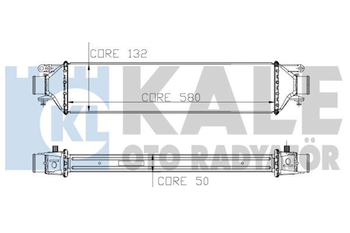 Turbo Radyatörü Intercooler Linea 1.4Jtd 580X132x50 Al Al Sistem