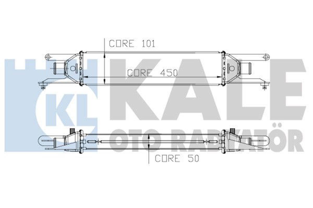 Turbo Radyatörü Intercooler Linea 1.3Jtd 450X101x50 Al Al Sistem