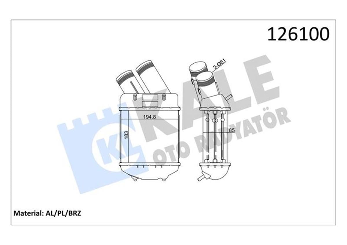 Turbo Radyatörü Intercooler Megane I 1.9Dzl 204X184x85 Al Al Sistem