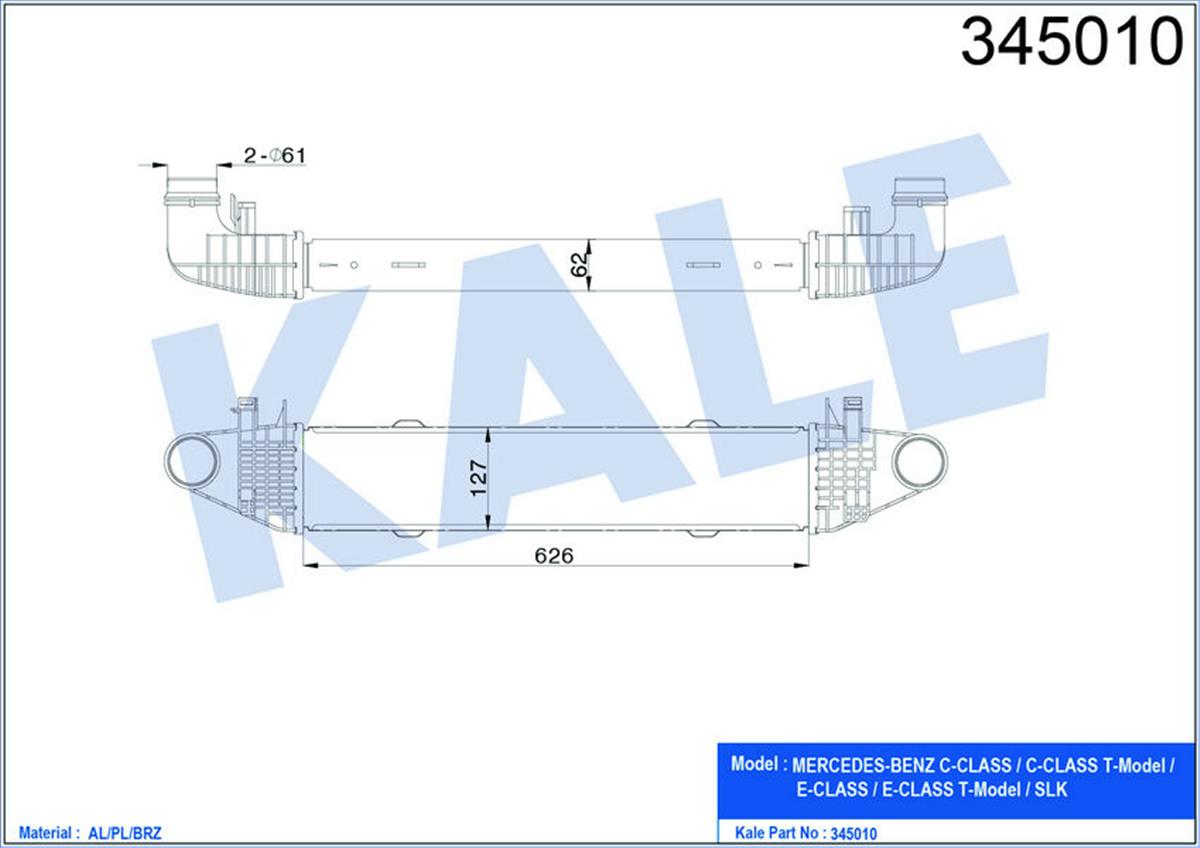 Turbo Radyatörü Intercooler Mercedes C W204-S204 E W212-S212 Slk R172