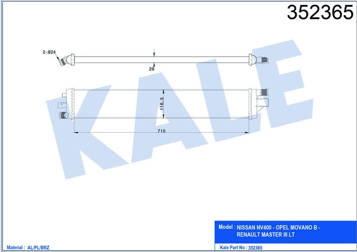 Turbo Radyatörü Intercooler Nv400-Movano B-Master 3- Lt 2.3Cdtı 10 İlave Soğutu