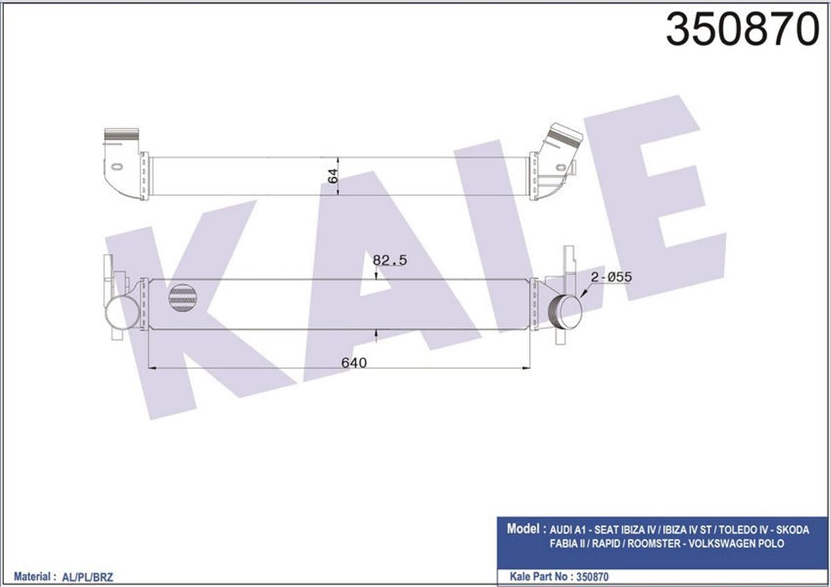 Turbo Radyatörü Intercooler Polo 09 A1 11-15 Ibıza Iv-Fabıa Iı