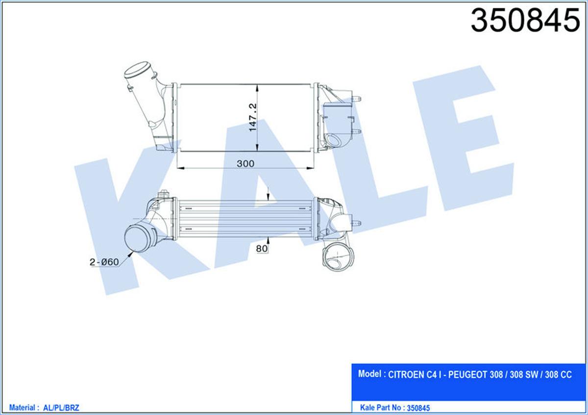 Turbo Radyatörü Intercooler  Psa 308 C4 Piç Asso