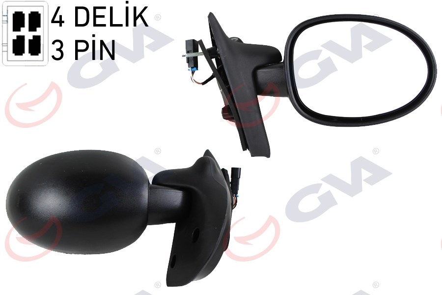 Renault Twingo 1 Dış Dikiz Aynası Sağ Elektrikli Konveks GVA