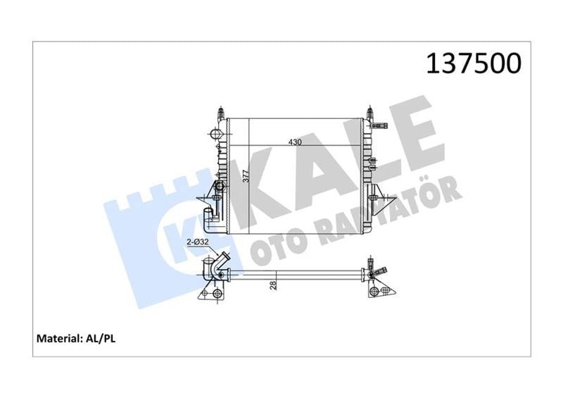 Renault Twingo Motor Su Radyatörü 1.1 KALE-RADYATOR