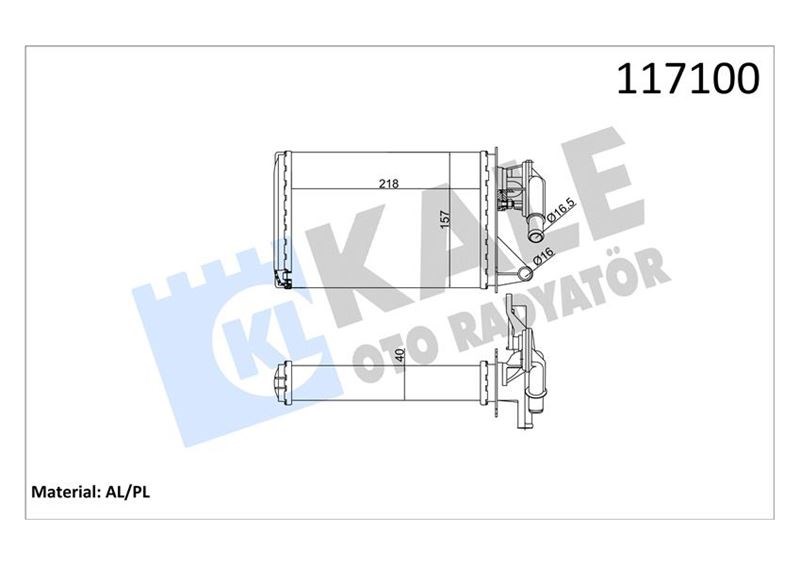 Fiat Uno Musluklu Kalorifer Radyatörü KALE-RADYATOR