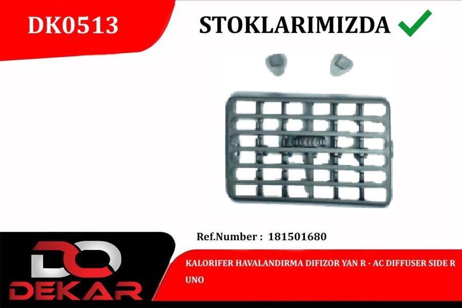 Fiat Uno Kalorifer Havalandırma Difizör Yan Sağ DEKAR