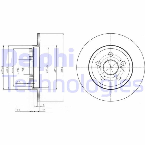 Toyota Urban Cruiser Arka Fren Diski Deliksiz DELPHI