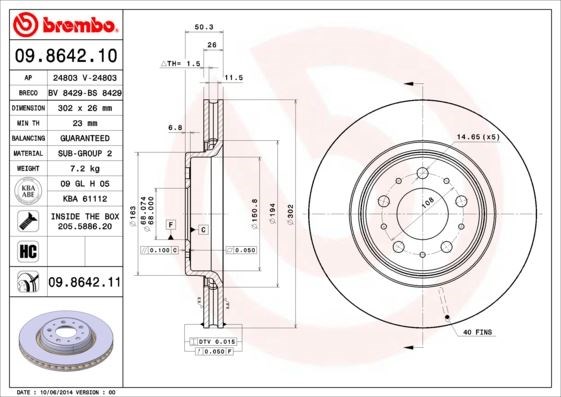 Volvo V70 Ön Fren Aynası Havalı BREMBO