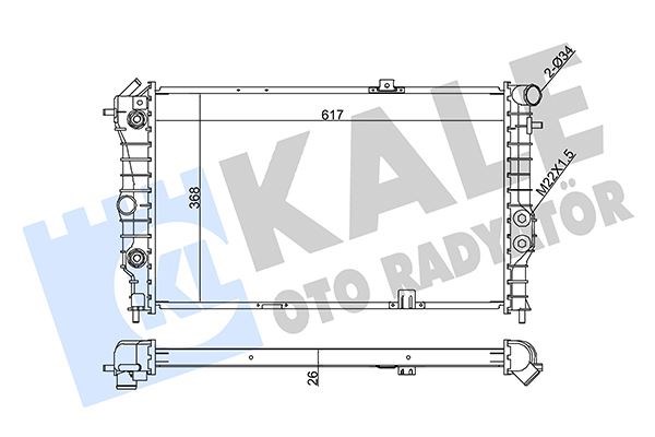 Opel Vectra A 1.6I 2.0I 16V 1.7D Su Radyatörü KALE-RADYATOR