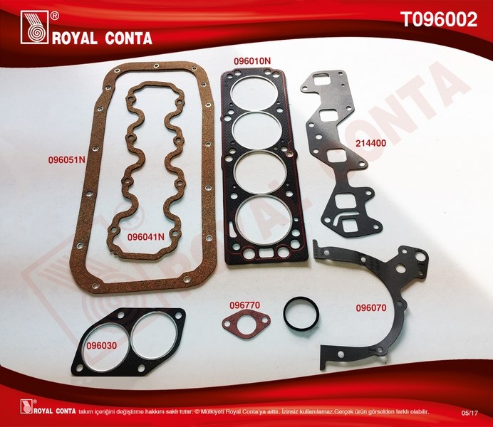 Opel Vectra Corsa 1600 Motor Takım Conta Üst Kapak Contasız ROYAL
