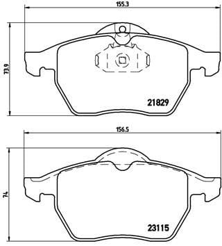 Opel Vectra B Saab 900 II 9.3 9.5 Ön Fren Balatası BREMBO