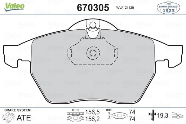 Opel Vectra B Ön Fren Balatası VALEO