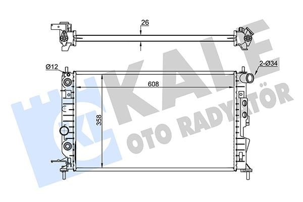 Opel Vectra B Su Radyatörü KALE-RADYATOR